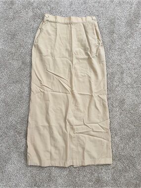 Y’s Yohji Yamamoto Midi Split End Wool Skirt